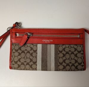 Coach Legacy Signature Stripe Zippy wallet Nwot